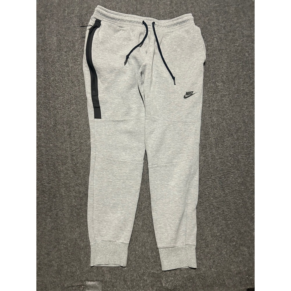 Nike Tech Fleece Joggers Mens L Gray Tapered Sweatpants Athletic 545343-065